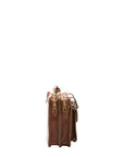 Borsa a mano unisex in vera pelle Made in Italy 4506-MARRONE Alessia Firenze