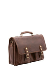 Borsa a mano unisex vera pelle Made in Italy 4015-TESTA DI MORO Alessia Firenze