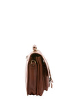 Borsa a mano unisex vera pelle Made in Italy 4015-MARRONE Alessia Firenze