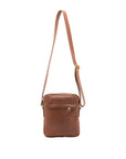 Borsa a tracolla uomo vera pelle Made in Italy 4313-MARRONE Alessia Firenze