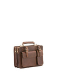 Borsa a mano unisex in vera pelle Made in Italy 4506-TESTA DI MORO Alessia Firenze