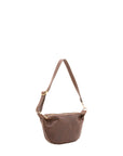 Borsa a spalla unisex in vera pelle 100% cotone 4603-TESTA DI MORO Alessia Firenze