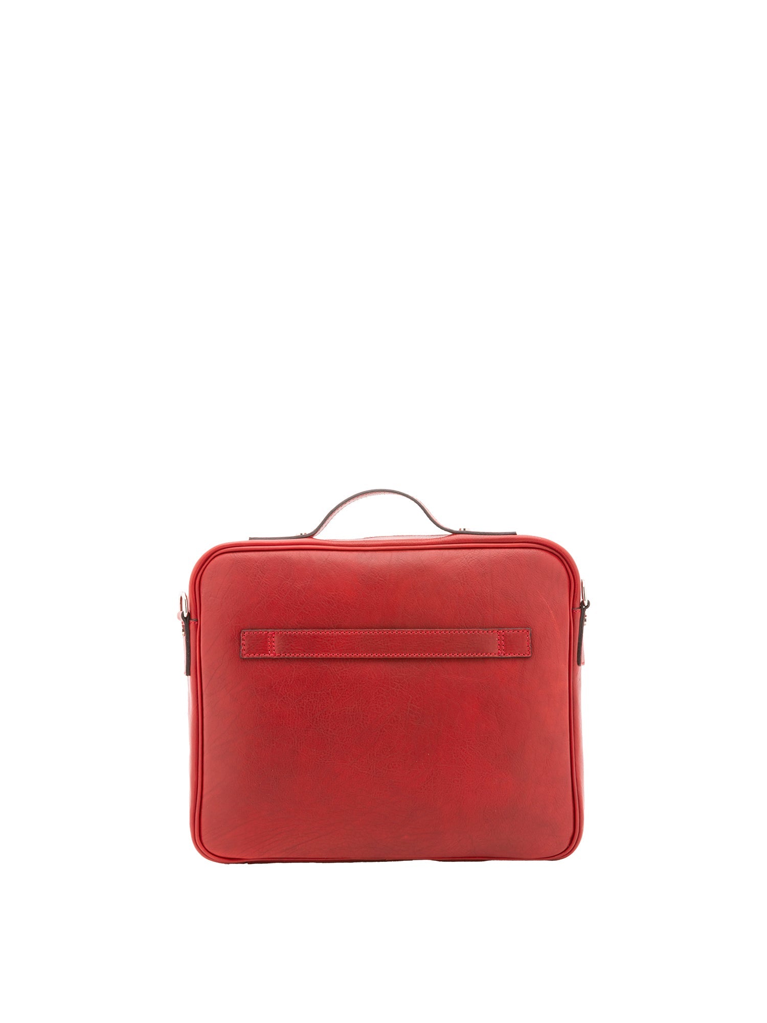 Borsa a mano unisex in vera pelle Made in Italy 4542-ROSSO Alessia Firenze
