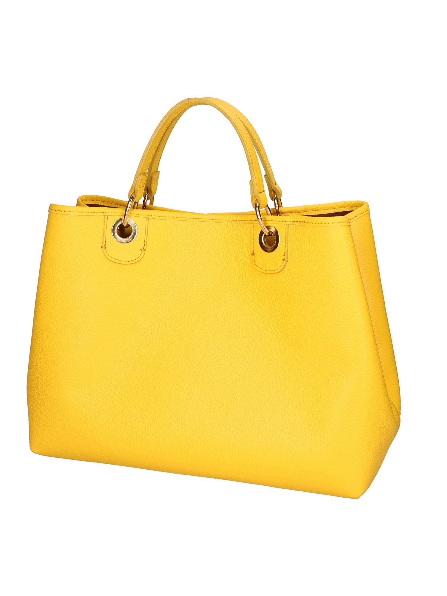 Azurite Borsa a mano da donna 100% pelle 06105-D64 GIALLO YELLOW Chiara Ferretti