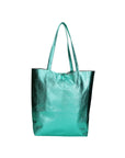 Genny Damen-Schultertasche aus echtem Leder, hergestellt in Italien, 36 x 40 x 11 cm