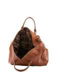 Borsa da viaggio unisex in vera pelle 100% cotone 4046-MIELE Alessia Firenze