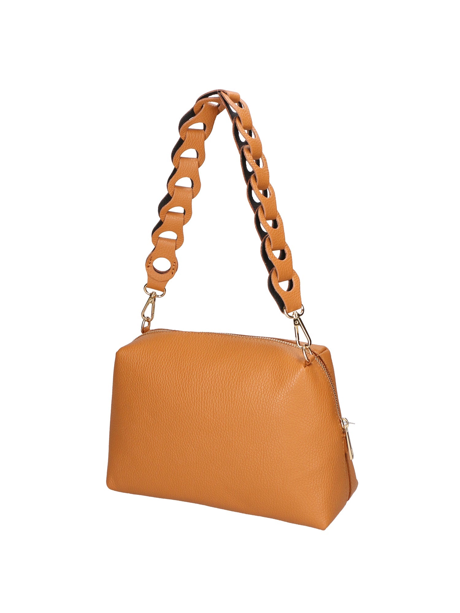 Livia Borsa a spalla da donna Vera pelle 06443-CUOIO COGNAC Chiara Ferretti