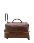 Borsa da viaggio unisex in vera pelle Made in Italy 4084-TESTA DI MORO Alessia Firenze