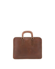 Borsa a mano unisex in vera pelle Made in Italy 4410-TESTA DI MORO Alessia Firenze