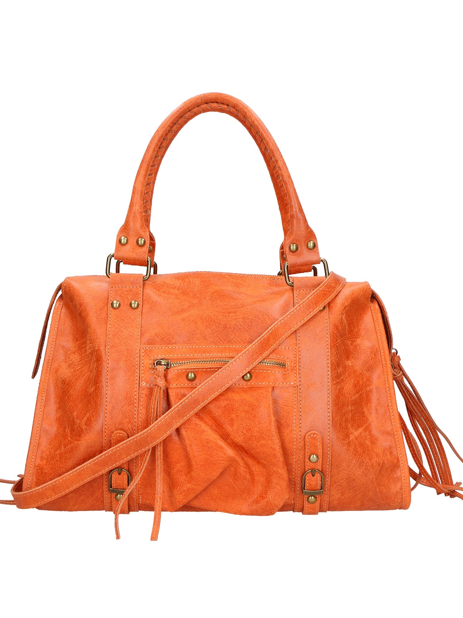 Elara Borsa a spalla da donna Vera pelle 06090-ARANCIONE Chiara Ferretti
