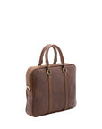 Borsa a mano unisex in vera pelle Made in Italy 4540-TESTA DI MORO Alessia Firenze