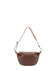 Borsa a spalla unisex in vera pelle 100% cotone 4603-TESTA DI MORO Alessia Firenze