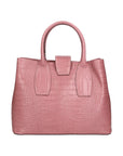 Letizia Borsa a mano da donna Pelle stampata croco 06542-ROSA ANTICO Chiara Ferretti