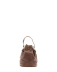 Borsa a secchiello unisex in vera pelle 100% cotone 4535-TESTA DI MORO Alessia Firenze