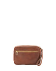 Pochette da donna in vera pelle Made in Italy 4414-MARRONE Alessia Firenze