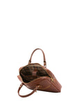 Borsa a mano unisex in vera pelle Made in Italy 4318-MARRONE Alessia Firenze