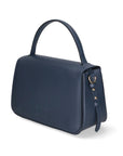 Lucia Borsa a mano da donna 100% pelle 04514-L118 BLU JEANS Chiara Ferretti