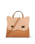 Arancia Borsa a mano da donna 100% pelle 8969-CUOIO+NOCCIOLA Chiara Ferretti
