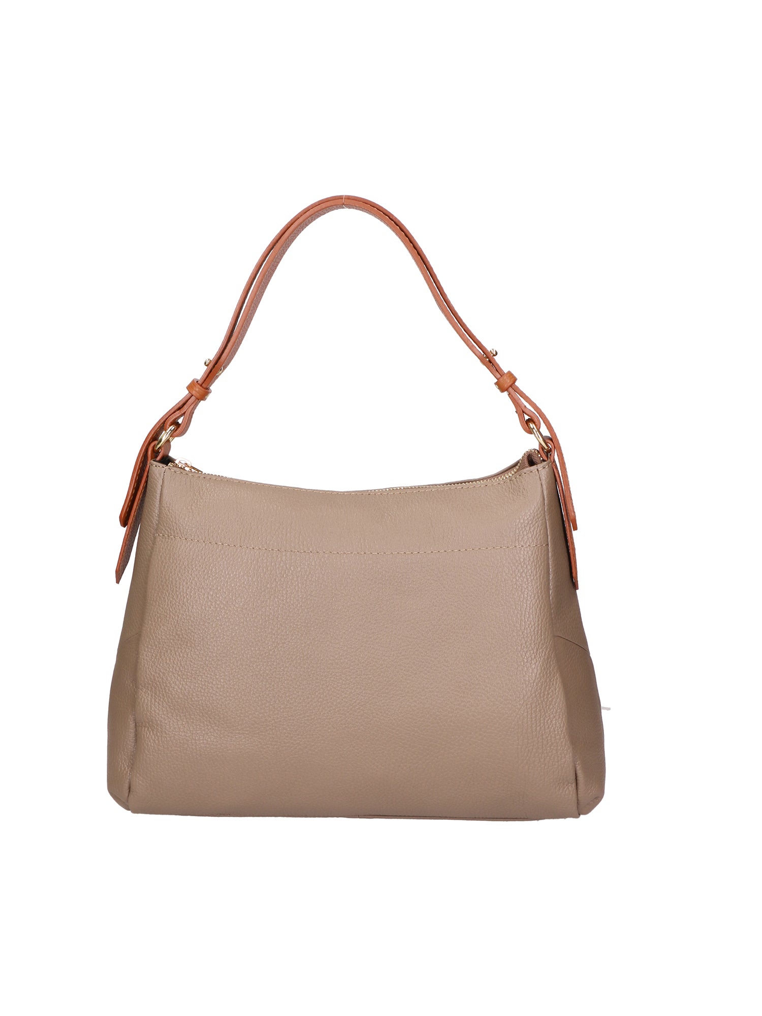 Vladimira Borsa a spalla da donna Vera pelle 06675-D40 TAUPE +D17 CUOIO Chiara Ferretti