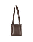 Flaviana Borsa a tracolla unisex Vera pelle 9117-TMORO DARK BROWN Chiara Ferretti