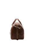 Borsa da viaggio unisex vera pelle 100% cotone 4038-TESTA DI MORO Alessia Firenze
