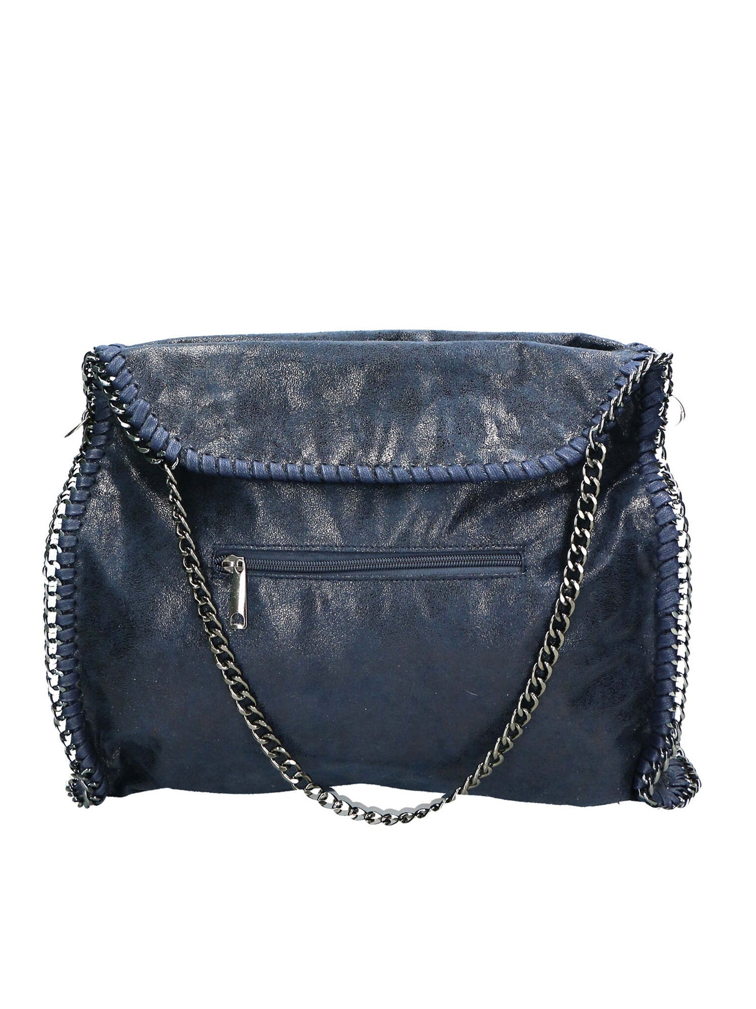 Willelmina Borsa a spalla da donna 100% PU Leather N-9606-BLU Chiara Ferretti