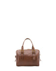 Borsa a bauletto unisex in vera pelle 100% cotone 4528-TESTA DI MORO Alessia Firenze