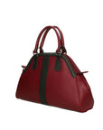 Emeraude Borsa a mano da donna Vera Pelle 6710-BORDO+NERO Chiara Ferretti