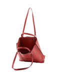 Borsa a spalla unisex in vera pelle Made in Italy 4610-ROSSO Alessia Firenze