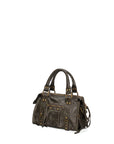 Erisia Borsa a spalla da donna Vera pelle 06091-049 VERDE MILITARE SCURO Chiara Ferretti