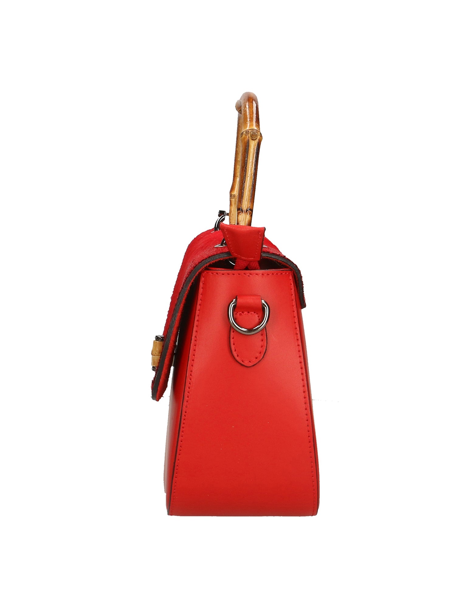 Natasha Borsa a mano da donna Vera pelle e Calfhair 191756-ROSSO RED Chiara Ferretti