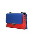Vera pelle 8641-ROSSO+BLU Borsa a tracolla da donna Evanthe Pro Chiara Ferretti