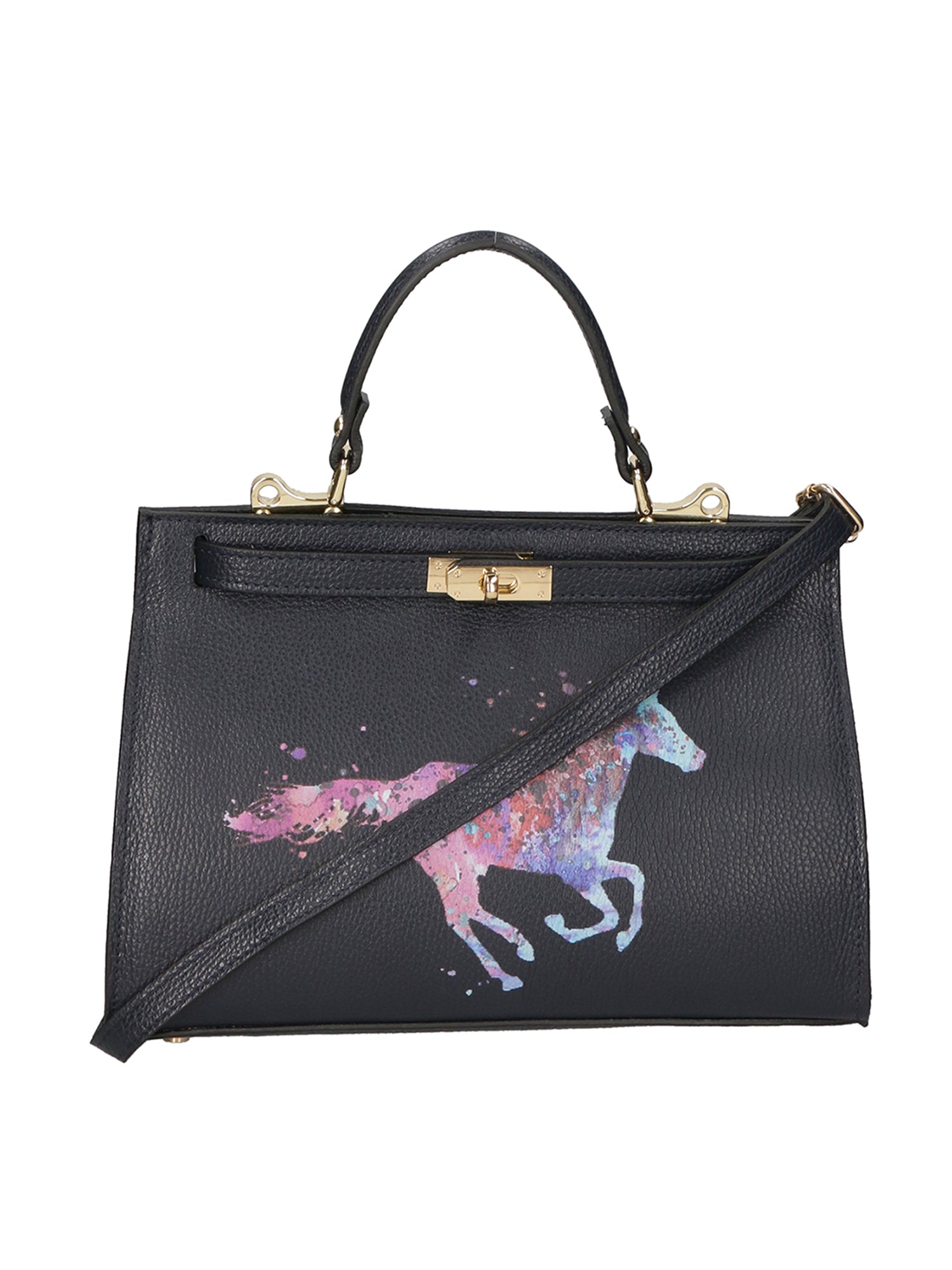Nina Borsa a mano da donna 100% pelle 04263-D26 BLU SCURO DARK BLUE Chiara Ferretti