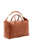 Borsa da viaggio unisex in vera pelle 100% cotone 4046-MIELE Alessia Firenze
