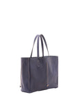 Borsa a mano unisex vera pelle Made in Italy 4611-BLU Alessia Firenze