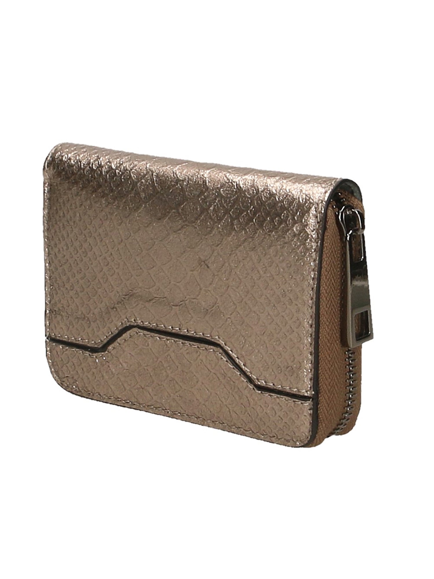 Nohemi Portafoglio donna vera pelle Zip 524072-BRONZO Chiara Ferretti