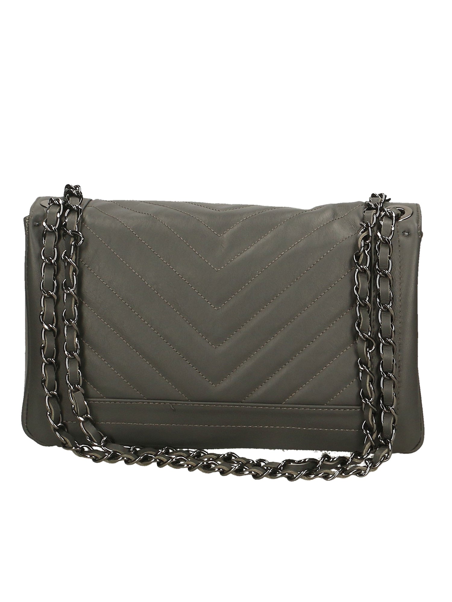 Bologna Borsa a spalla da donna Vera pelle 6590-GRIGIO GREY Chiara Ferretti