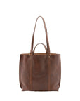 Borsa a spalla unisex in vera pelle Made in Italy 4610-TESTA DI MORO Alessia Firenze