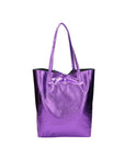 Genny Damen-Schultertasche aus echtem Leder, hergestellt in Italien, 36 x 40 x 11 cm