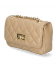 Carolina Borsa a spalla da donna Vera pelle 1073-S40 TAUPE Chiara Ferretti