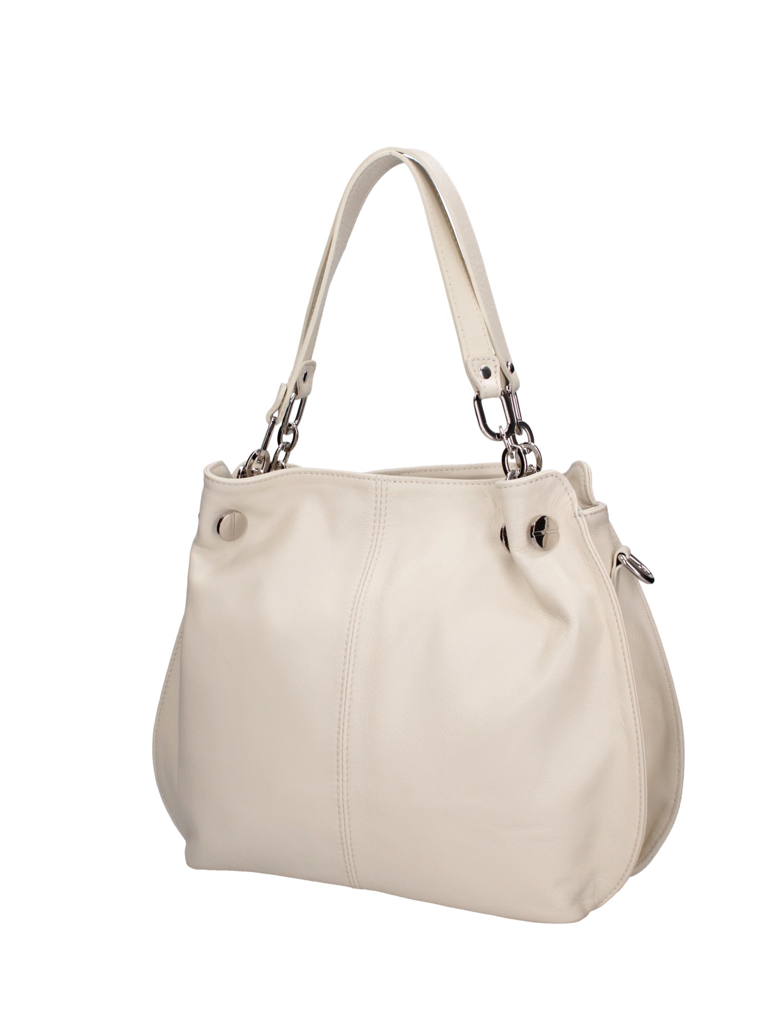 Ereba Borsa a mano da donna Made in Italy 100% pelle 3305-S37 LATTE Chiara Ferretti