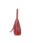 Loredana Borsa a spalla da donna Vera pelle 06548-ROSSO SCURO Chiara Ferretti
