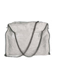 Willelmina Borsa a spalla da donna 100% PU Leather N-9606-BIANCO Chiara Ferretti