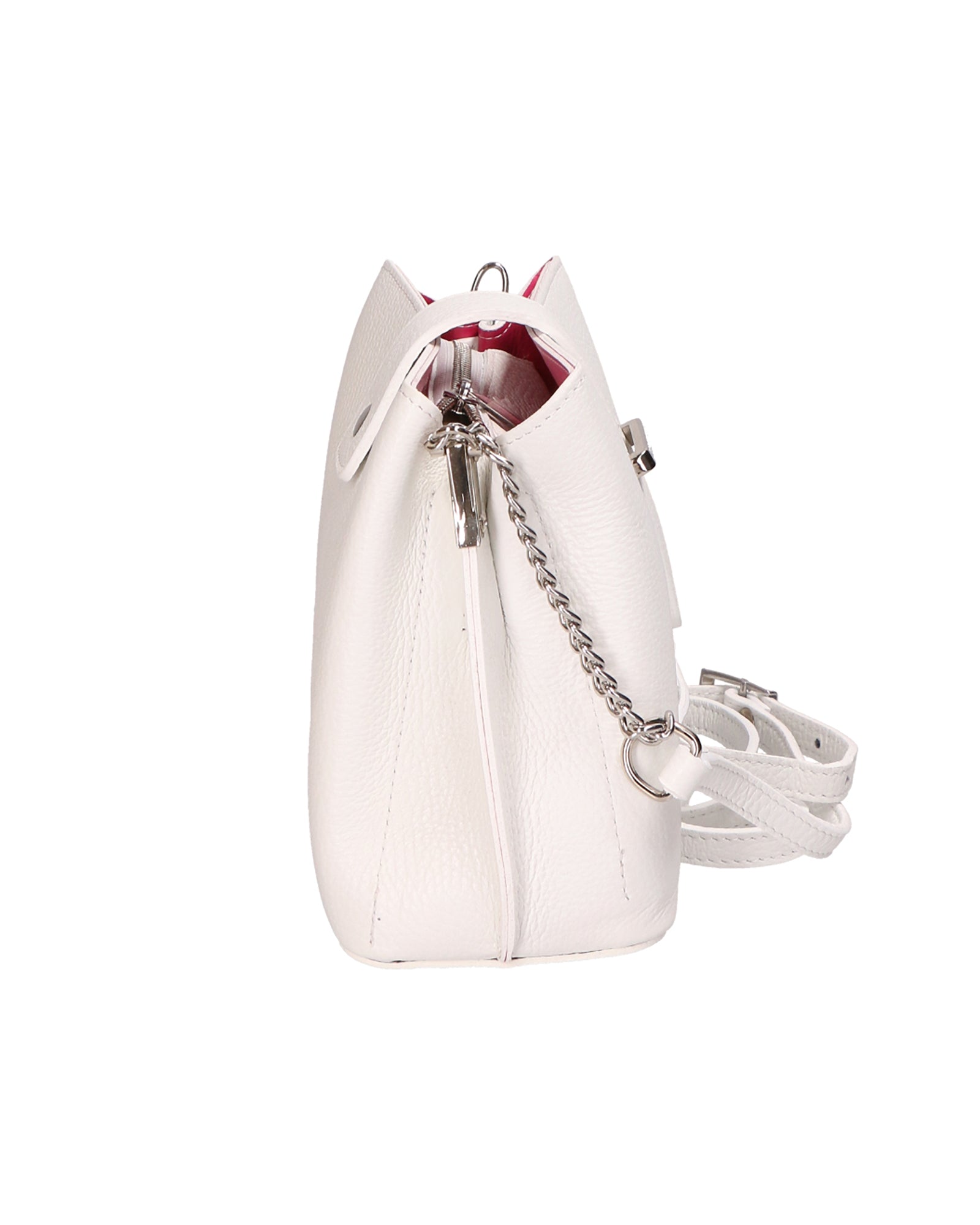 Eridana Borsa a tracolla da donna Vera pelle 1137-BIANCO Chiara Ferretti
