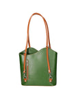 Fabiola Borsa a spalla da donna 100% pelle 9039-VERDE CUOIO Chiara Ferretti