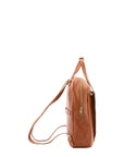 Zaino unisex in vera pelle Made in Italy 100% cotone 4592-MIELE Alessia Firenze