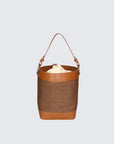 Lisbeth Borsa a secchiello da donna Misto pelle e tessuto 05165-141+S44 CUOIO Chiara Ferretti