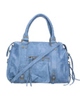 Elara Borsa a spalla da donna Vera pelle 06090-BLU JEANS Chiara Ferretti