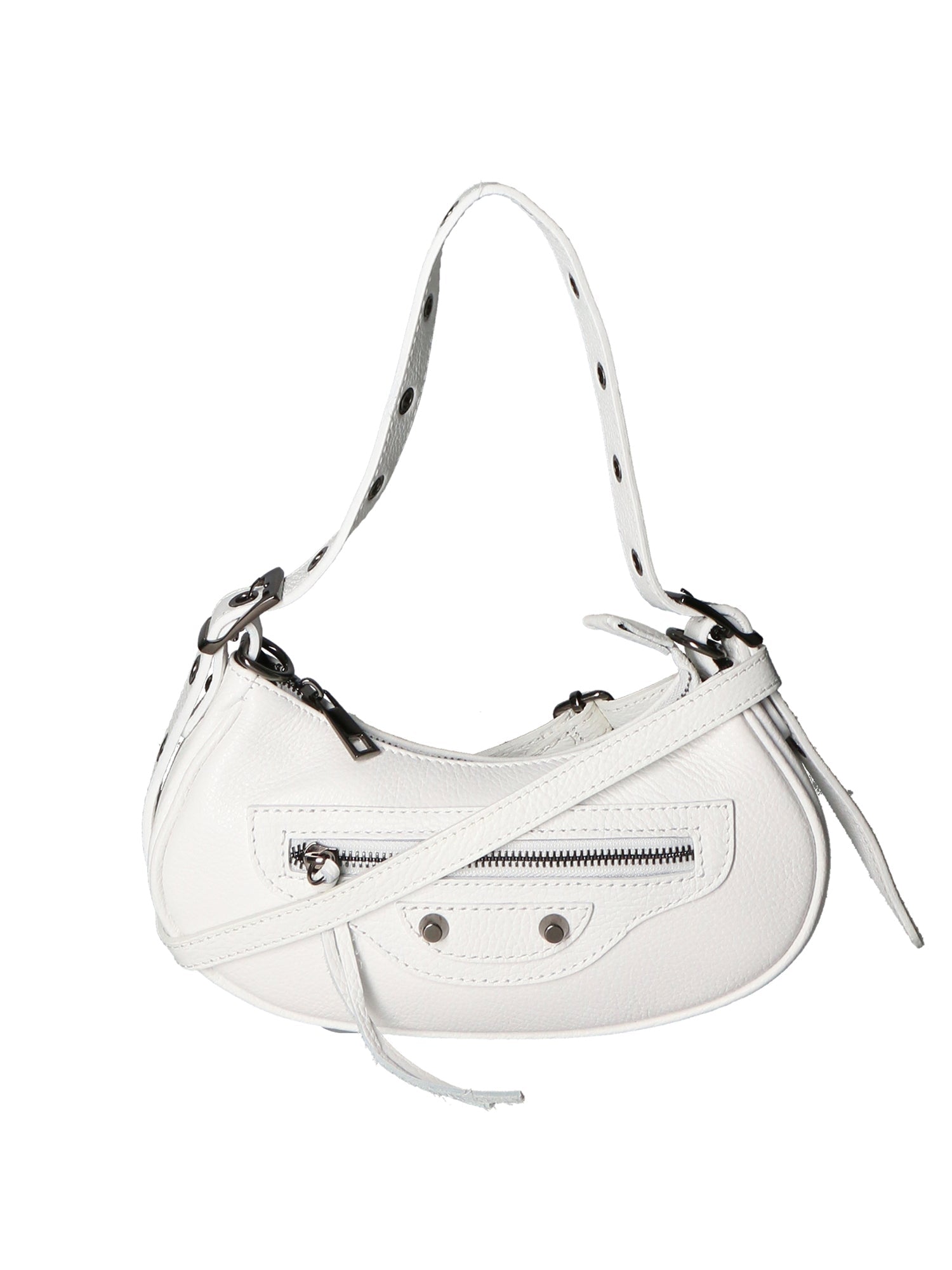 Galatea Borsa a spalla da donna Vera pelle 05708-BIANCO WHITE Chiara Ferretti
