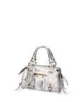 Solara Borsa a spalla da donna Vera pelle 06091 LM-L001 ARGENTO Chiara Ferretti